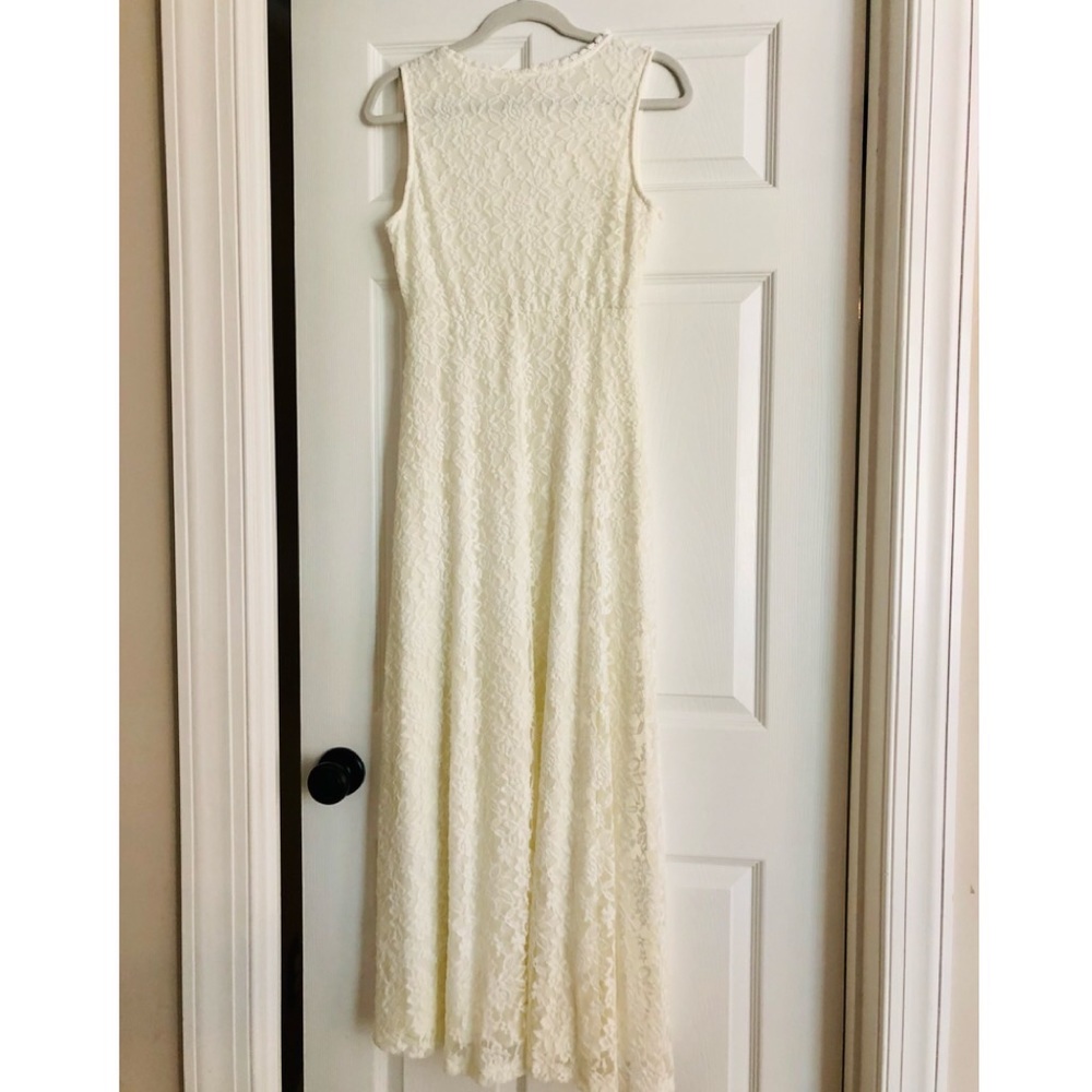 PinkBlush White Lace Maternity Dress